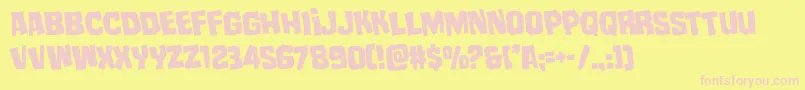 mistertwistedrotate Font – Pink Fonts on Yellow Background