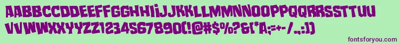 mistertwistedrotate Font – Purple Fonts on Green Background