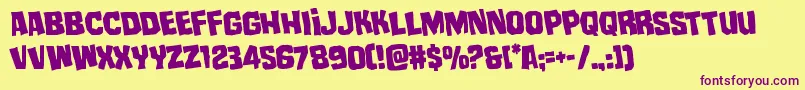 mistertwistedrotate Font – Purple Fonts on Yellow Background
