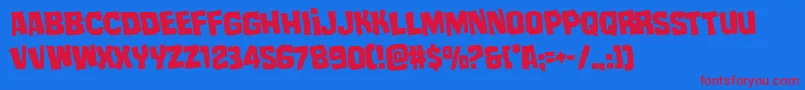 mistertwistedrotate Font – Red Fonts on Blue Background