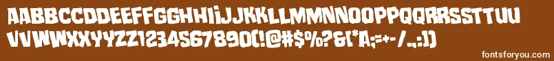 mistertwistedrotate Font – White Fonts on Brown Background