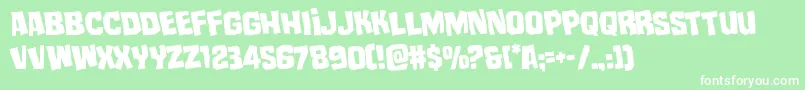mistertwistedrotate Font – White Fonts on Green Background