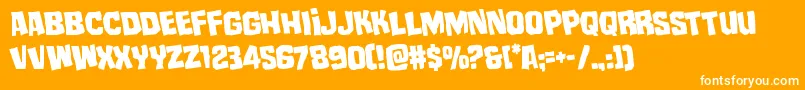 mistertwistedrotate Font – White Fonts on Orange Background