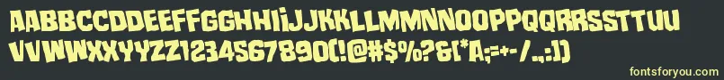 mistertwistedrotate Font – Yellow Fonts on Black Background