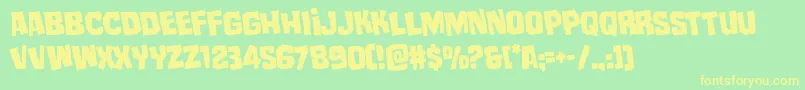 mistertwistedrotate Font – Yellow Fonts on Green Background