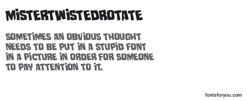 Review of the Mistertwistedrotate Font