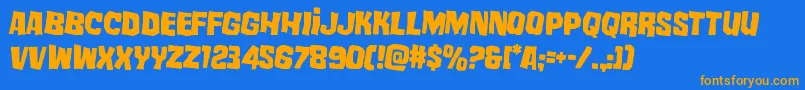 mistertwistedrotate2 Font – Orange Fonts on Blue Background