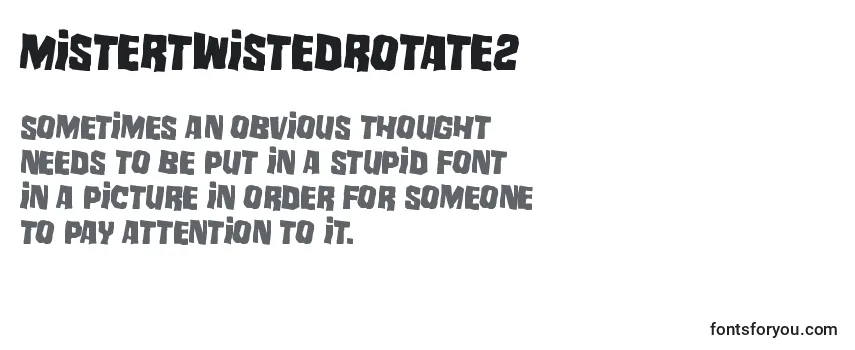Review of the Mistertwistedrotate2 Font