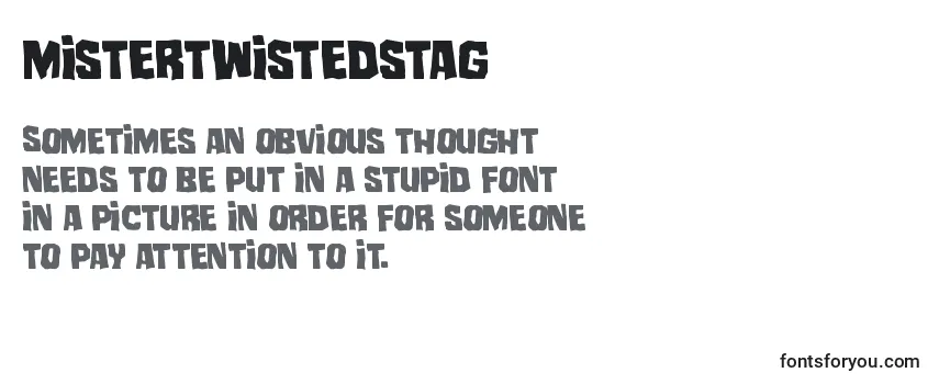 Review of the Mistertwistedstag Font