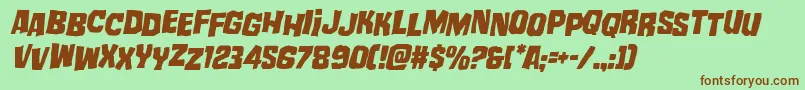 mistertwistedstagital Font – Brown Fonts on Green Background