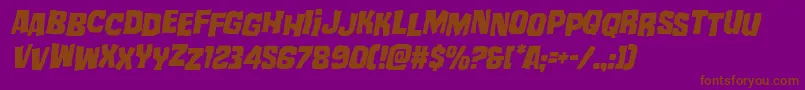 mistertwistedstagital Font – Brown Fonts on Purple Background