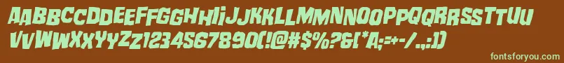 mistertwistedstagital Font – Green Fonts on Brown Background