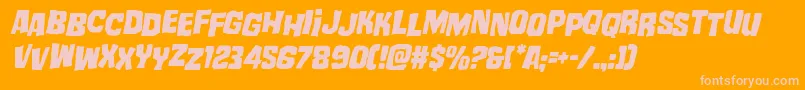 mistertwistedstagital Font – Pink Fonts on Orange Background