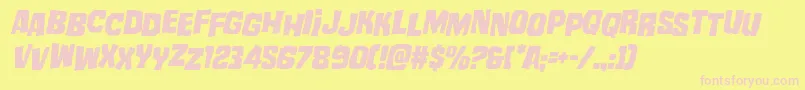 mistertwistedstagital Font – Pink Fonts on Yellow Background