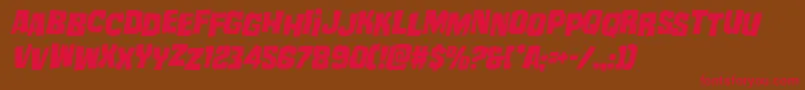 mistertwistedstagital Font – Red Fonts on Brown Background