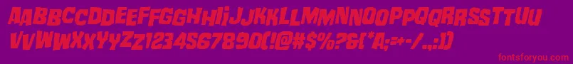 mistertwistedstagital Font – Red Fonts on Purple Background