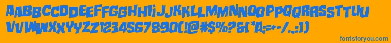 mistertwistedstagrotal Font – Blue Fonts on Orange Background