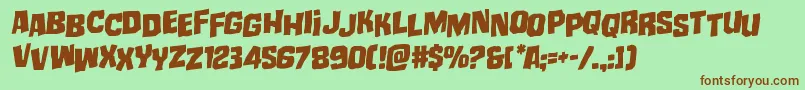 mistertwistedstagrotal Font – Brown Fonts on Green Background