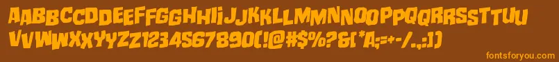 mistertwistedstagrotal Font – Orange Fonts on Brown Background