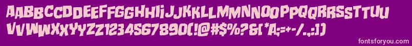 mistertwistedstagrotal Font – Pink Fonts on Purple Background