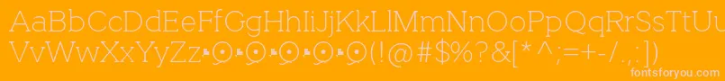 QuotusThin Font – Pink Fonts on Orange Background