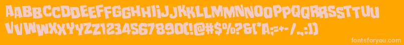 mistertwistedstagrotate Font – Pink Fonts on Orange Background
