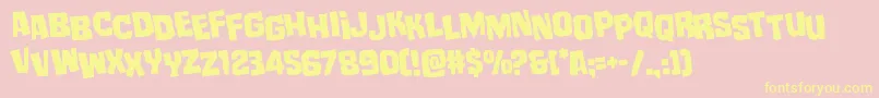 mistertwistedstagrotate Font – Yellow Fonts on Pink Background