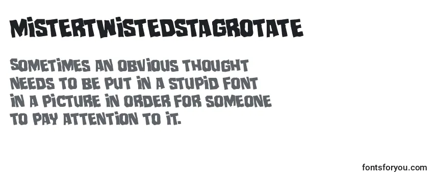Review of the Mistertwistedstagrotate Font