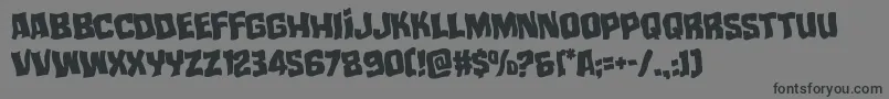フォントmistertwistedwarp – 黒い文字の灰色の背景
