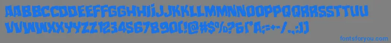 mistertwistedwarp Font – Blue Fonts on Gray Background