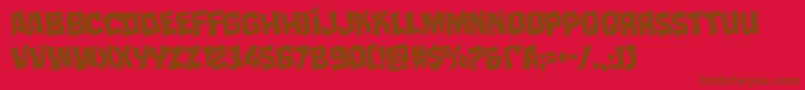 mistertwistedwarp Font – Brown Fonts on Red Background