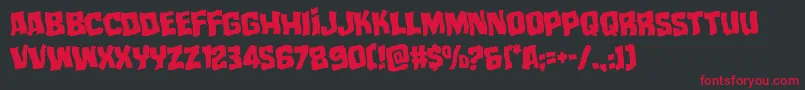 mistertwistedwarp Font – Red Fonts on Black Background