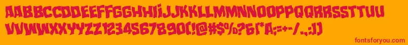mistertwistedwarp Font – Red Fonts on Orange Background
