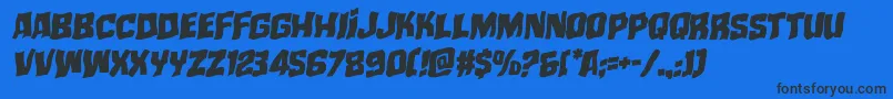 mistertwistedwarpital Font – Black Fonts on Blue Background