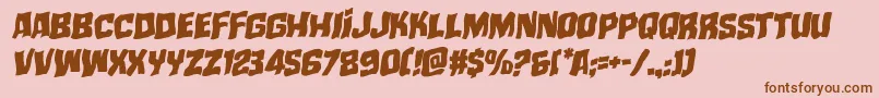 mistertwistedwarpital Font – Brown Fonts on Pink Background