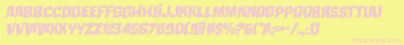 mistertwistedwarpital Font – Pink Fonts on Yellow Background
