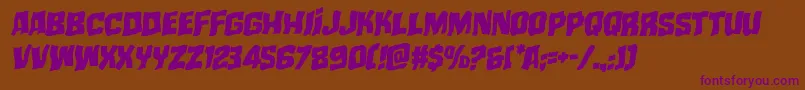 mistertwistedwarpital Font – Purple Fonts on Brown Background