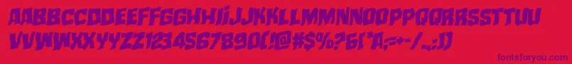 mistertwistedwarpital Font – Purple Fonts on Red Background