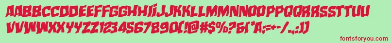 mistertwistedwarpital Font – Red Fonts on Green Background