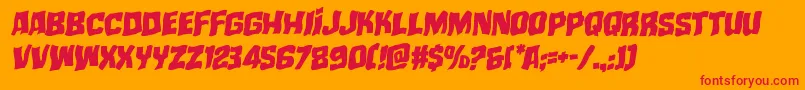 mistertwistedwarpital Font – Red Fonts on Orange Background