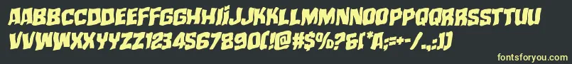 mistertwistedwarpital Font – Yellow Fonts on Black Background