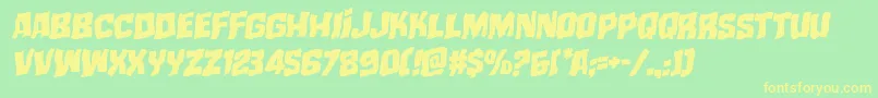 mistertwistedwarpital Font – Yellow Fonts on Green Background