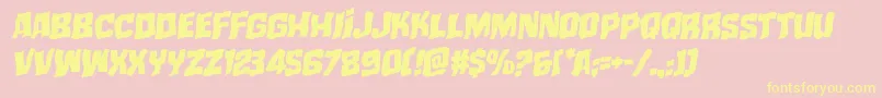 mistertwistedwarpital Font – Yellow Fonts on Pink Background