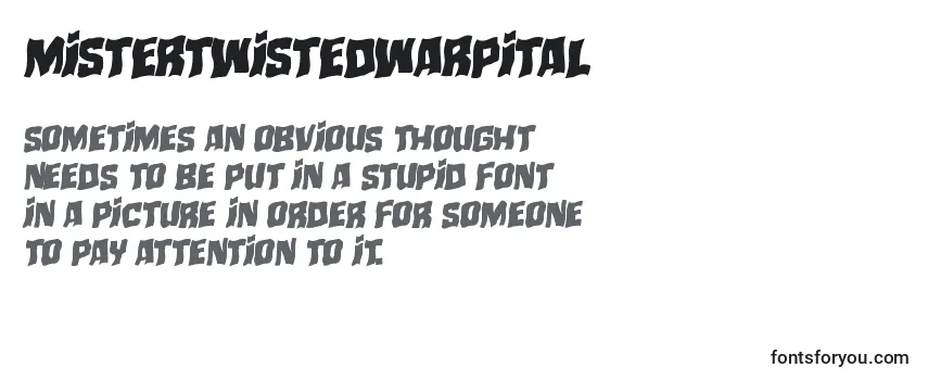 Review of the Mistertwistedwarpital Font