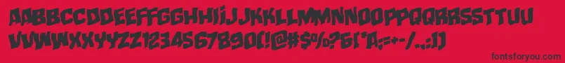 mistertwistedwarprotal Font – Black Fonts on Red Background