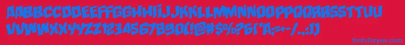 mistertwistedwarprotal Font – Blue Fonts on Red Background