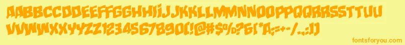 mistertwistedwarprotal Font – Orange Fonts on Yellow Background