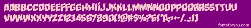 mistertwistedwarprotal Font – Pink Fonts on Purple Background