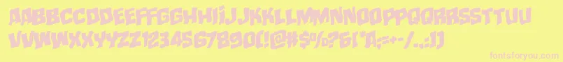 mistertwistedwarprotal Font – Pink Fonts on Yellow Background