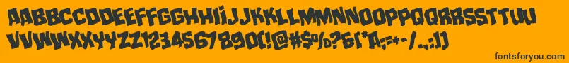 mistertwistedwarprotate Font – Black Fonts on Orange Background